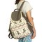 Stylish Happy Trip Canvas School Backpack, Artistic Daypack for Girls, Practical & Washable